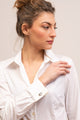 חולצה לבנה קלאסית עם עניבת מלמלה נשלפת דגם Classica